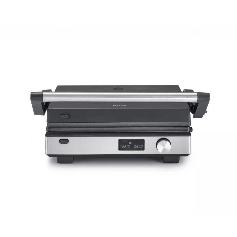Γκριλ επαφής Severin KG 2380 μαύρο ασημί 2000W ανοξείδωτο ατσάλι
