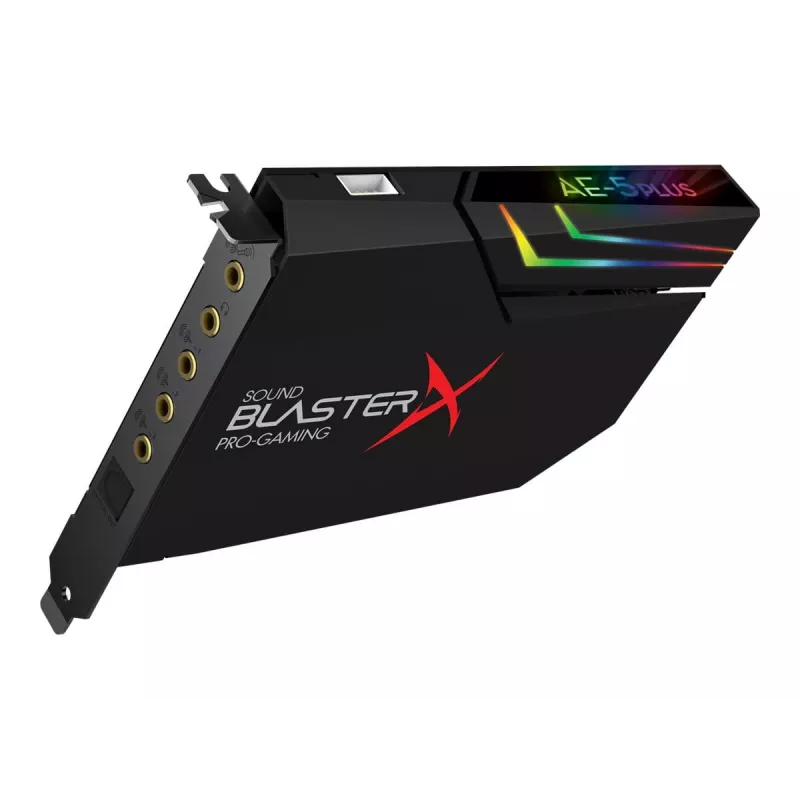 Creative Sound BlasterX AE-5 Plus Μαύρη PCI-e RGB Κάρτα Ήχου Gaming