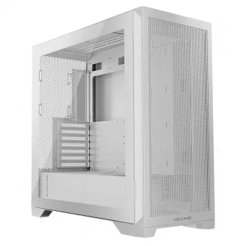 Modecom Volcano Expanse S κουτί υπολογιστή Midi Tower, ATX/micro-ATX/mini-ITX, ψημένο γυαλί, USB-C, κάρτα γραφικών έως 430 mm, λευκό