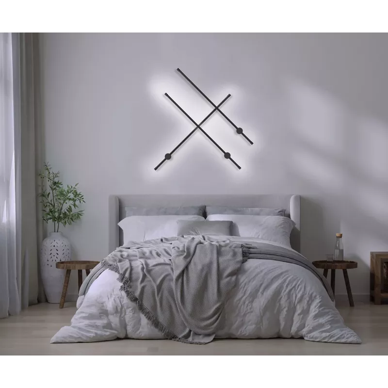 Activejet LED φωτιστικό τοίχου AJE-HILTON μαύρο NW