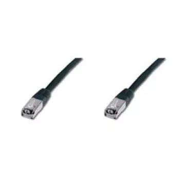 Καλώδιο δικτύου Digitus CAT 5e SF/UTP Καλώδιο Patch Μαύρο 5m