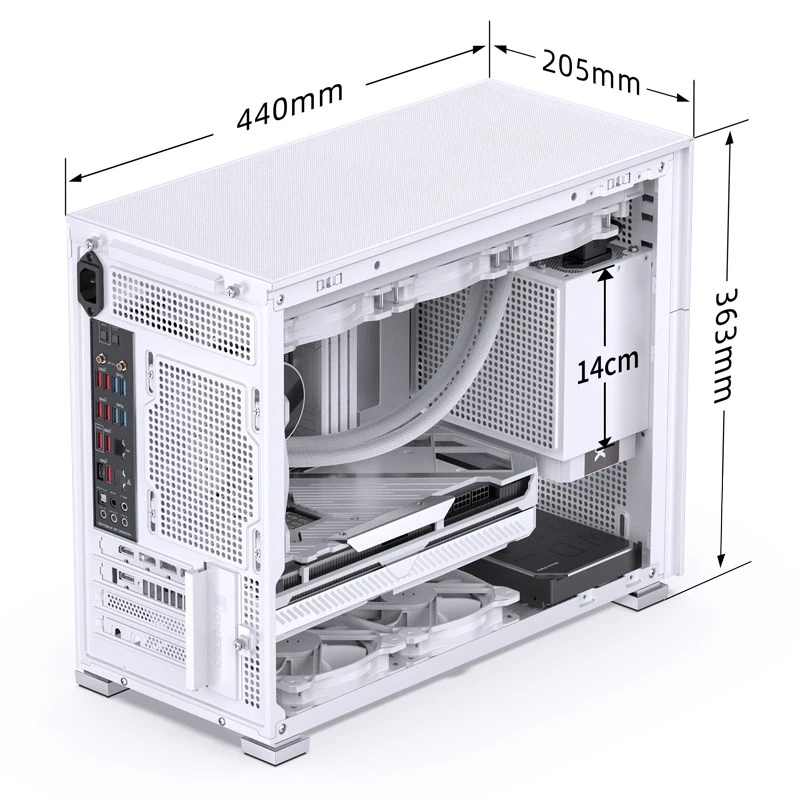 Κουτί PC Jonsbo D31 STD Midi Tower λευκό