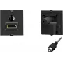 Υποδοχή πρίζας HDMI + 3,5mm Bachmann 917.189, 1 απλή, μαύρο