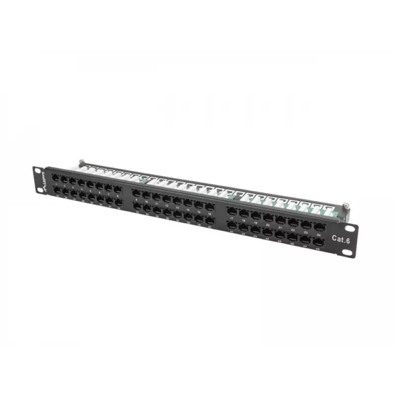 Lanberg PPU6-1048-B - Patch panel - 1U - 19 ίντσες