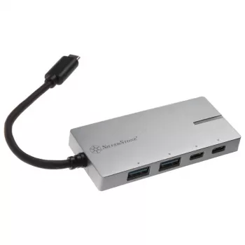 Αντάπτορας USB 3.1-C SILVERSTONE SST-EP09C – συνδεσιμότητα USB-C σε USB-A, φινίρισμα ασημί