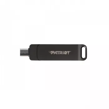 Flashdrive PATRIOT Rage R550 64GB 100 MB/S USB A+C Swivel Design (PE64GR550DSAD) Μαύρο