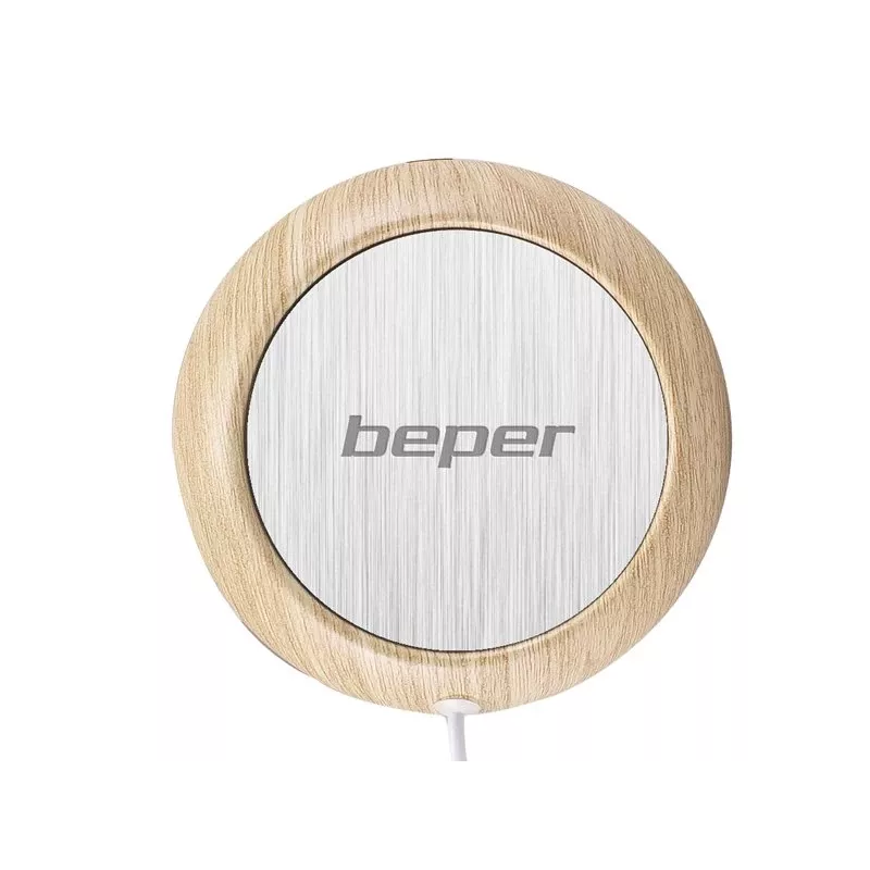 Θερμαντική βάση κούπας Beper P201UTP003 Silver Wood