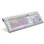 Πληκτρολόγιο Logickeyboard Avid Pro Tools QWERTZ γερμανικό μαύρο ασημί