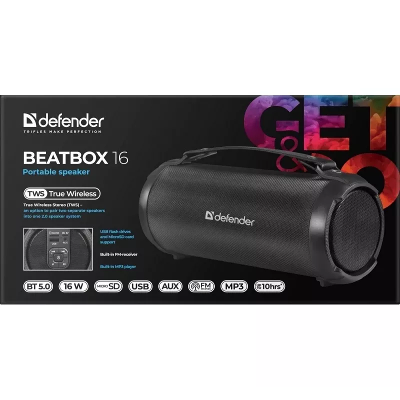 Ηχείο Bluetooth BEATB OX 16W, 65216, DEFENDER