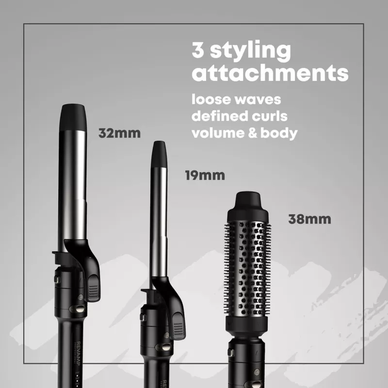 Styler μαλλιών Revamp Multi Style Revolve CL-3500-EU 3-in-1 – βούρτσα, σεσουάρ, δημιουργός όγκου