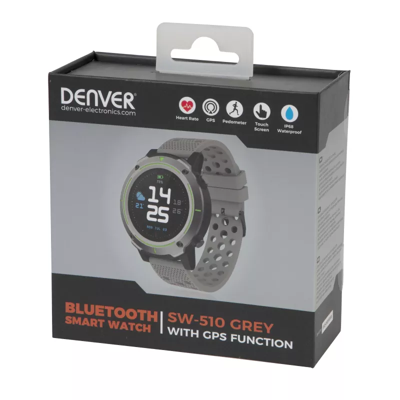 Denver SW-510 Smartwatch GPS, 1,3" οθόνη αφής, γκρι