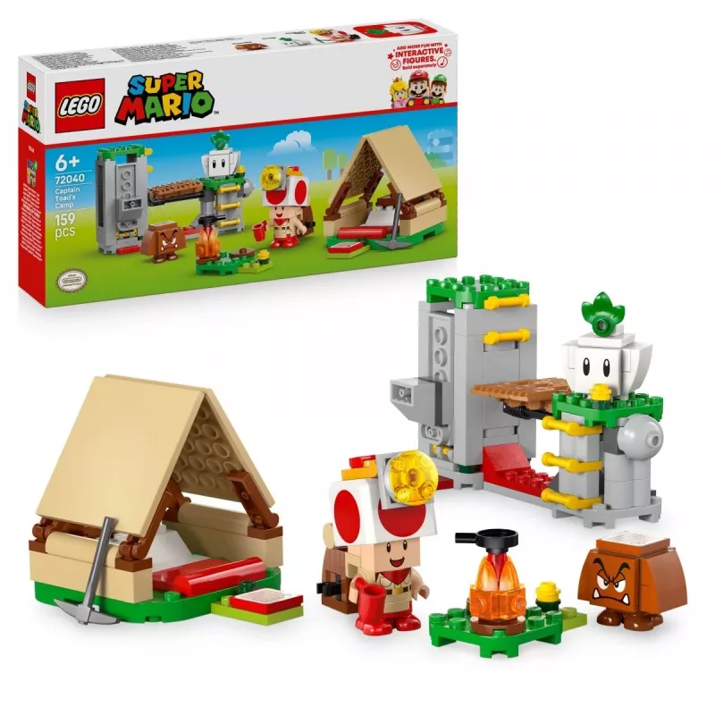 Παιχνίδι κατασκευής LEGO Captain Toads Camp σετ 72040 με διαδραστικές λειτουργίες Super Mario
