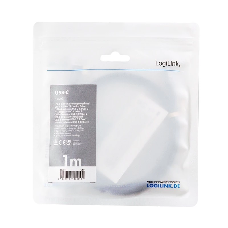 USB 3.2 Gen2 Type-C σε υποδοχή USB-C, PD, 1 m
