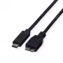 ROLINE - Καλώδιο USB - USB Type-C (M) σε Micro-USB Type-B (M) - 50 cm - μαύρο (11.02.9005)