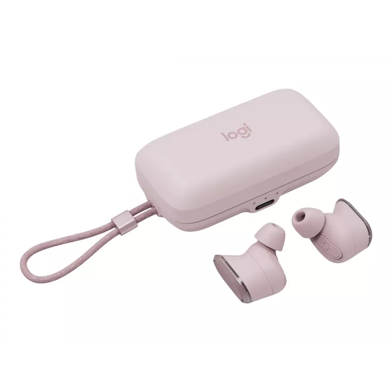 Logitech Zone True Wireless, Ακουστικά in-ear, ANC, Rosé, ροζ, In-Ear, Bluetooth, 985-001090