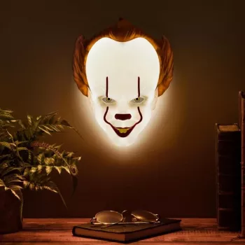 Επιτραπέζιο φωτιστικό Paladone λάμπα μάσκας PP11207ITV2 Pennywise LED, θεματική λάμπα σε σχήμα μάσκας
