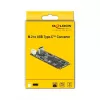 M.2 Key B+M αρσενικό βύσμα σε υποδοχή USB Type-C μετατροπέας, DeLOCK, 63174