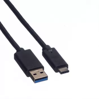 ROLINE - Καλώδιο USB - USB Type-C (M) - 9 ακίδων USB Type-A (M) - 50 cm (USB 3.1) - χυτό - μαύρο (11.02.9010)