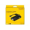 DeLOCK Mini DisplayPort 1.2 σε VGA HDMI DVI Ήχος 4K παθητικό μαύρο