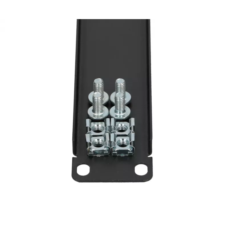 Τυφλό πάνελ rack Extralink Front Blank Panel 1U 19 inch μαύρο, χαλύβδινο κουτί