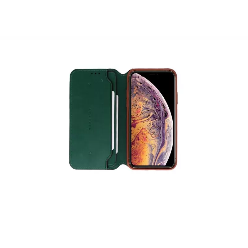 Προστατευτική θήκη VixFox για iPhone XSMAX – forest green, θήκη folio με θήκη καρτών
