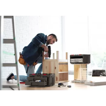 Εργαλειοθήκη KETER Stack'N'Roll (17210832/253384) 2 συρτάρια Μαύρο