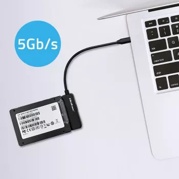 Προσαρμογέας QOLTEC SATA 52269 για μονάδα 2,5 ιντσών σε USB-C, υποστηρίζει έως 2 TB