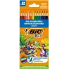 BIC Ξυλομπογιές Kids Smooth 12 χρώματα Σετ