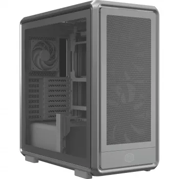 PC Midi Tower Cooler Master MasterFrame 600 Mesh Ασημί — υποστηρίζει ATX/EATX, μπροστά 2×200mm, μονάδες 2,5 inch/3,5 inch