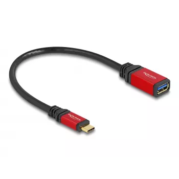 Προσαρμογέας USB DeLOCK 60172 USB Type-C αρσενικό σε USB Type-A υποδοχή θηλυκή 10 Gbit/s 15 cm κόκκινο μέταλλο