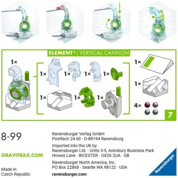 Ravensburger GraviTrax Στοιχείο Κάθετο Κανόνι – Επέκταση διαδρομής (27465) για συστήματα με μπίλιες