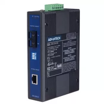 Μετατροπέας μέσων ADVANTECH EKI-2541S-AE — Ethernet 10/100 Mbit/s σε μονότροπη οπτική ίνα, 1 θύρα οπτικής ίνας