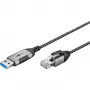 Καλώδιο Ethernet Goobay USB-A 3.0 σε RJ45 λεπτό 3 m – συνδέει router, modem ή (74396)