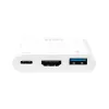 LogiLink 0,14m 2xUSB-C HDMI USB A λευκό