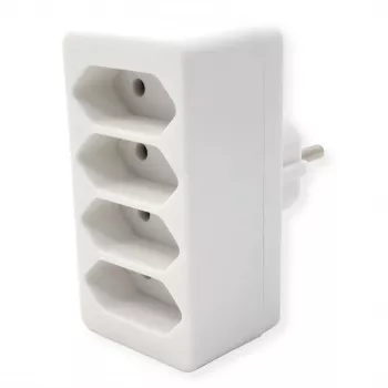 Πολύπριζο Bachmann 921.273 – 4× ευρωπαϊκές πρίζες, λευκό PVC