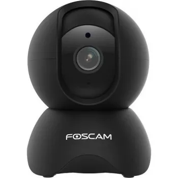 Foscam X5-B κάμερα ασφαλείας IP, εσωτερικού χώρου, 5 MP 2592x1944, Wi-Fi και LAN, περιστρεφόμενη / κλίνουσα, νυχτερινή όραση 8 m, ανίχνευση ατόμων, ψηφιακό zoom 6x, μαύρη