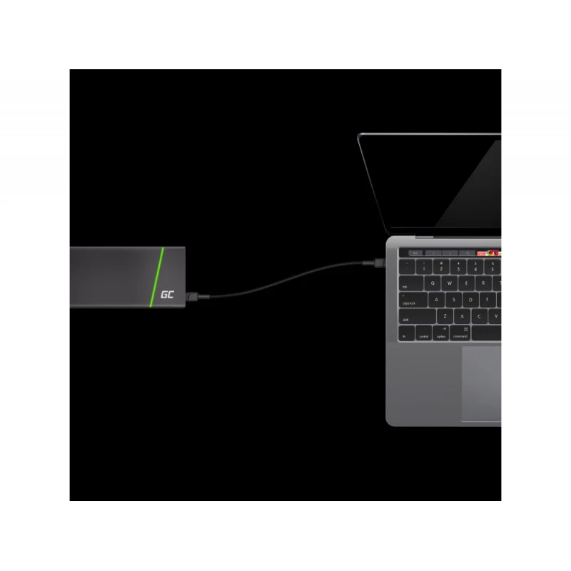 Green Cell KABGC30 καλώδιο USB USB 2.0 1.2 m USB-C μαύρο
