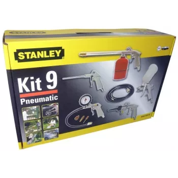 Σετ εργαλείων πεπιεσμένου αέρα STANLEY 9045718STN, 9 τεμ., Μεταλλικά εργαλεία, Σπιράλ σωλήνας 5 m, max. 20 bar