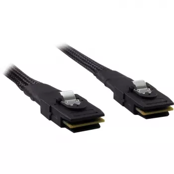 Inter-Tech - Εσωτερικό καλώδιο SAS - Serial ATA 150/300/600 - 36 PIN 4iMini MultiLane σε 36 PIN 4iMini MultiLane - 50 cm - με ασφάλεια - Μαύρο