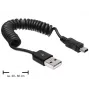 Καλώδιο USB DeLOCK USB 2.0 0,6 m USB A σε Mini-USB A μαύρο