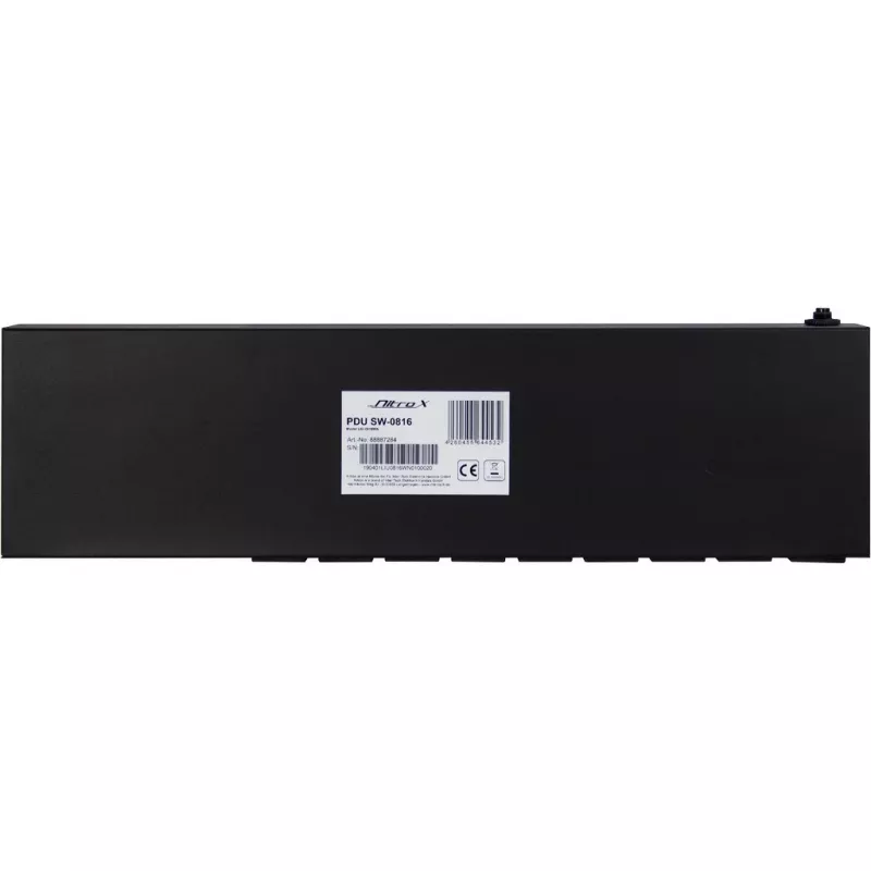 Inter-Tech SW-0816 Μονάδα διανομής ισχύος (PDU) 8 υποδοχές AC Μαύρο