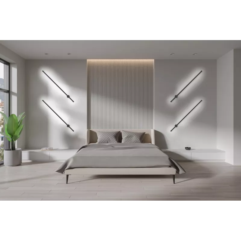 Activejet LED φωτιστικό τοίχου AJE-HILTON μαύρο NW