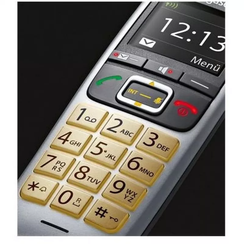 Gigaset E560 τηλέφωνο DECT τηλέφωνο ένδειξη αριθμού μαύρο, ασημί