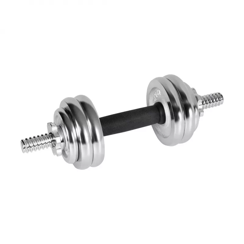 REBEL ACTIVE Chrome Ρυθμιζόμενοι αλτήρες σε βαλίτσα 15 kg με μπάρα