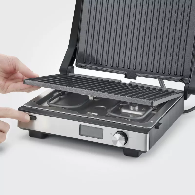 Γκριλ επαφής Severin KG 2380 μαύρο ασημί 2000W ανοξείδωτο ατσάλι
