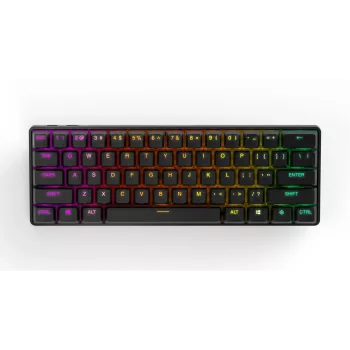 Μηχανικό gaming πληκτρολόγιο STEELSERIES Apex Pro Mini Wireless — 60% form factor, USB + RF Wireless + Bluetooth, QWERTY US, μαύρο