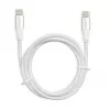 Καλώδιο USB-C σε USB-C IBOX IKUTC2W 2 m, USB 2.0, 3 A, λευκό, υφασμάτινη πλέξη