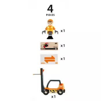 Σετ όχημα παιχνίδι και αξεσουάρ γραμμής Ravensburger BRIO 33573 — 4 τεμ., πολύχρωμο, συνιστώμενη ηλικία από 0,3 έτη