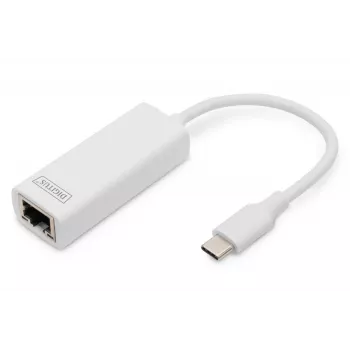 Digitus DN-3024 Προσαρμογέας USB 3.0 20 cm 1x USB-C σε 1x RJ45 Θωρακισμένο