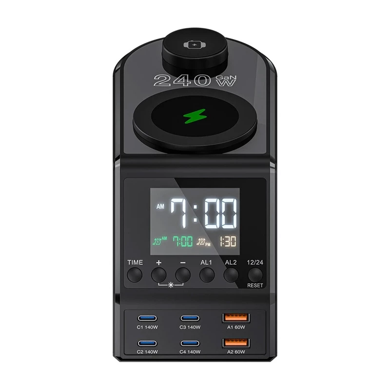 Ξυπνητήρι BlitzWolf BW-FW10 με 2×USB-A και 4×USB-C θύρες